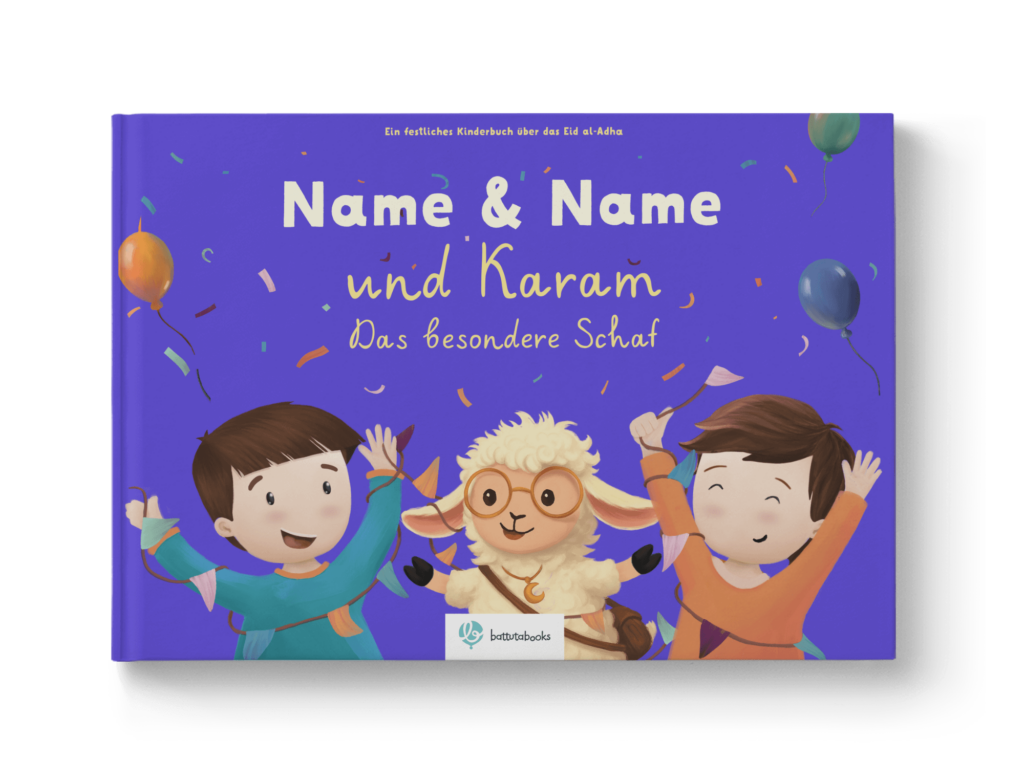 Islamisches Kinderbuch über das Opferfest welches personalisierbar ist.